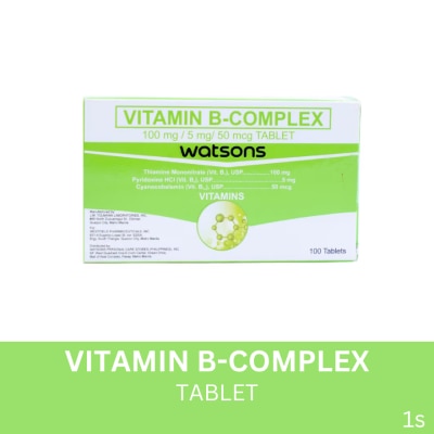 WATSONS GENERICS - Vitamin B-Complex 100 mg/5mg/50mcg Tablet (Sold per Piece) image